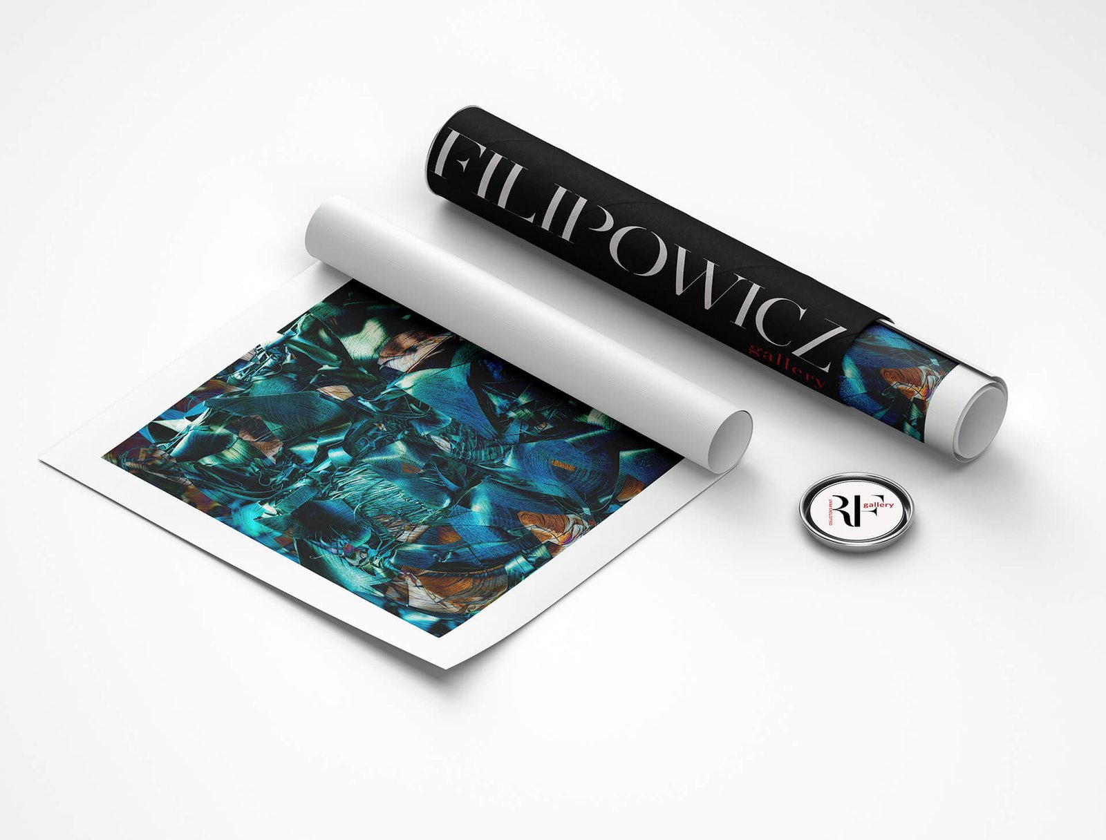 Blyskotki by Ryszard Filipowicz wydruk i tuba transportowa z logo