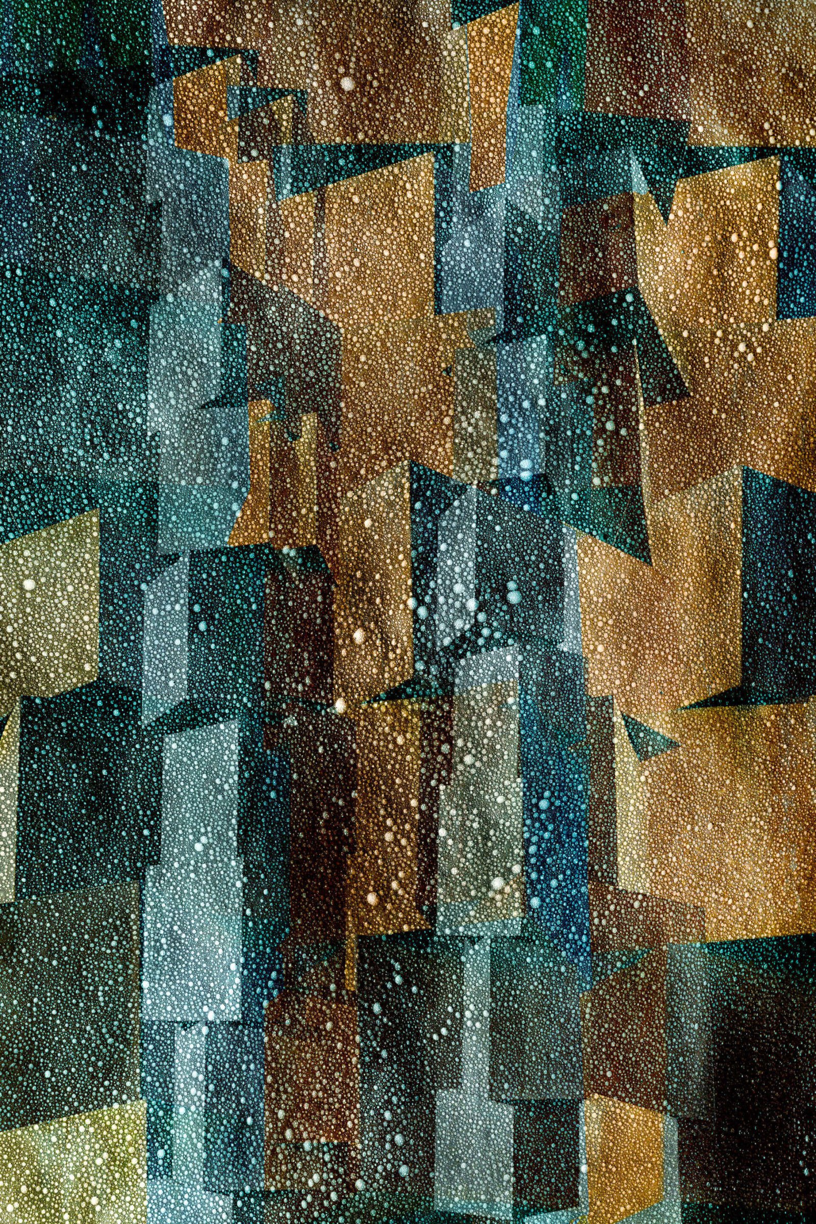 Cubes in snow - fotografika Abstrakcyjny, geometryczny pejzaż zbudowany z trójwymiarowych sześcianów.