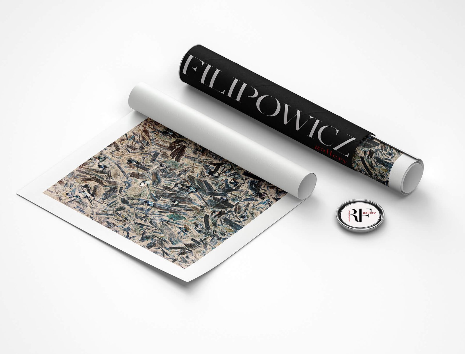 Dancing lines by Ryszard Filipowicz wydruk i tuba transportowa z logo