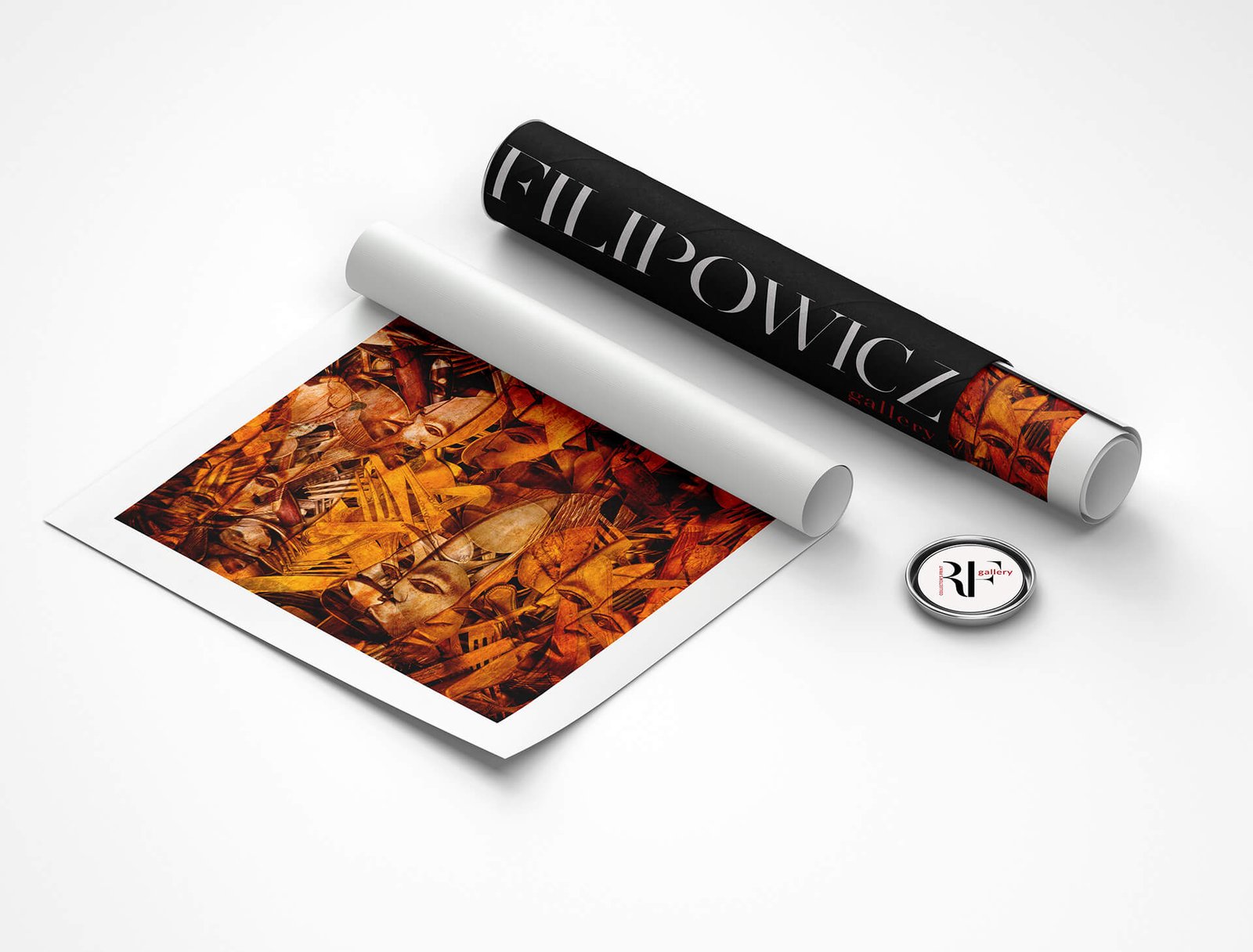 Die Kanibalen by Ryszard Filipowicz wydruk i tuba transportowa z logo