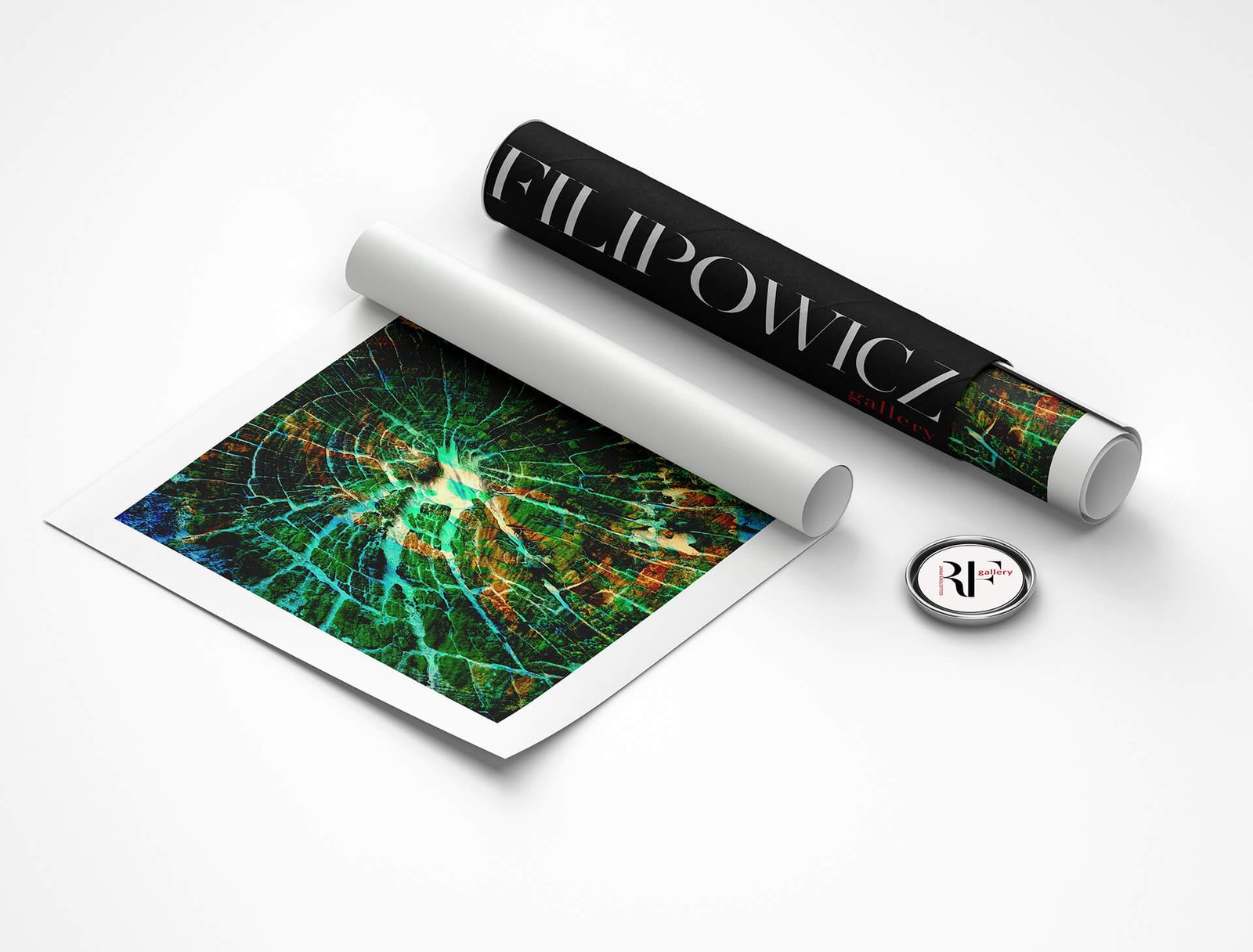 Green net by Ryszard Filipowicz wydruk i tuba transportowa z logo