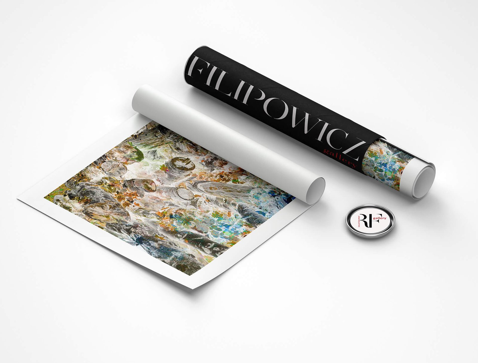 Impressio II by Ryszard Filipowicz wydruk i tuba transportowa z logo