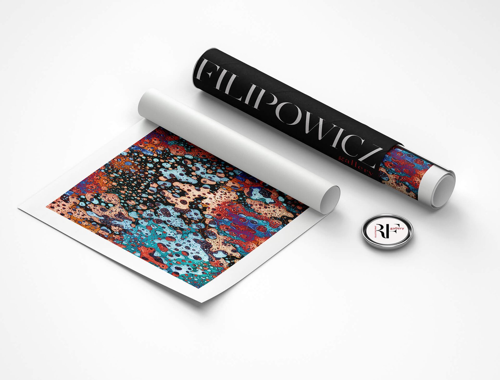 Kosmos by Ryszard Filipowicz wydruk i tuba transportowa z logo