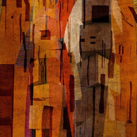 New York, New York! - fotografika Abstrakcyjna kompozycja, wizualna improwizacja fragmentarycznych kształtów, bogatych tekstur i ciepłej, dynamicznej palety barw.