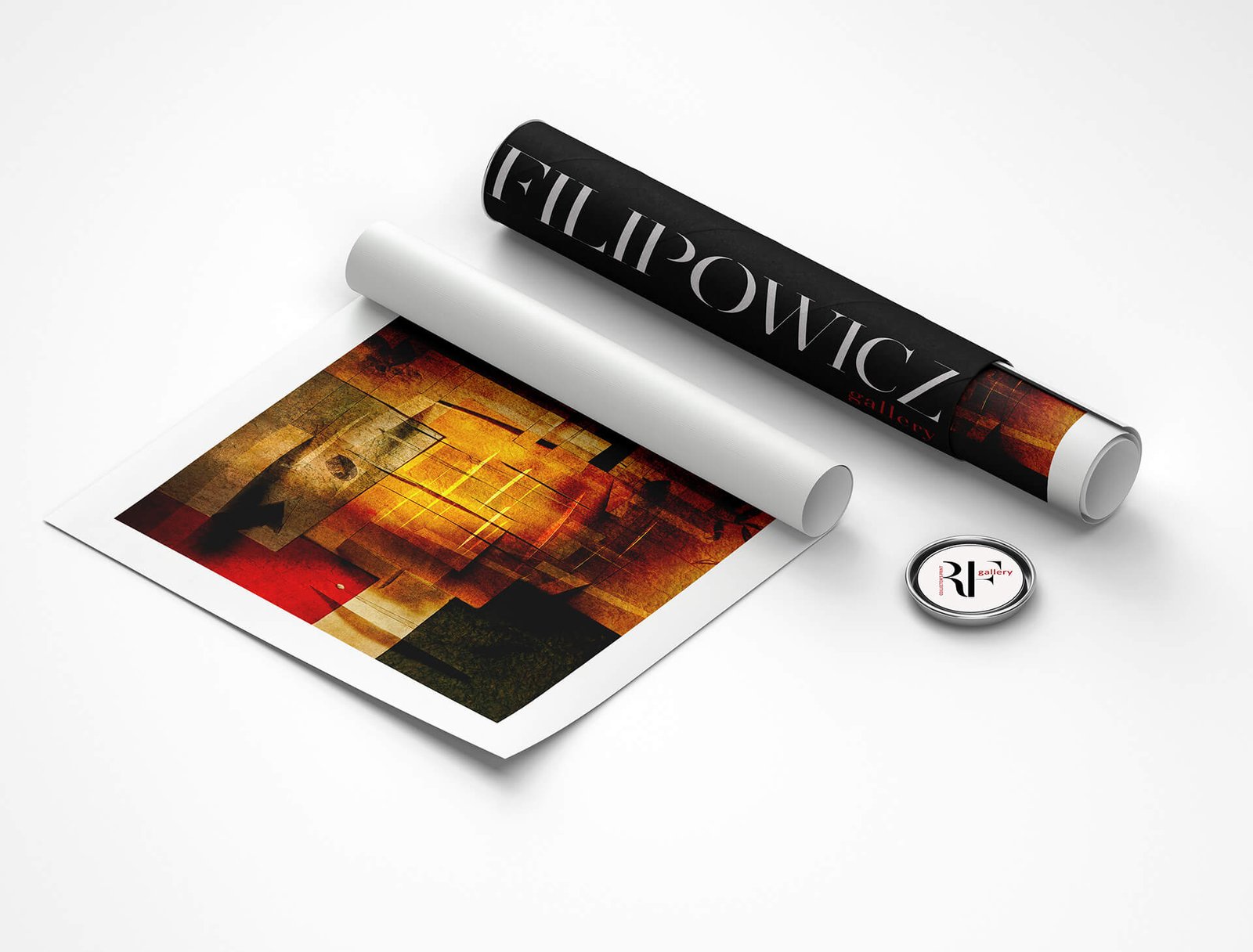 Wycinanki by Ryszard Filipowicz wydruk i tuba transportowa z logo